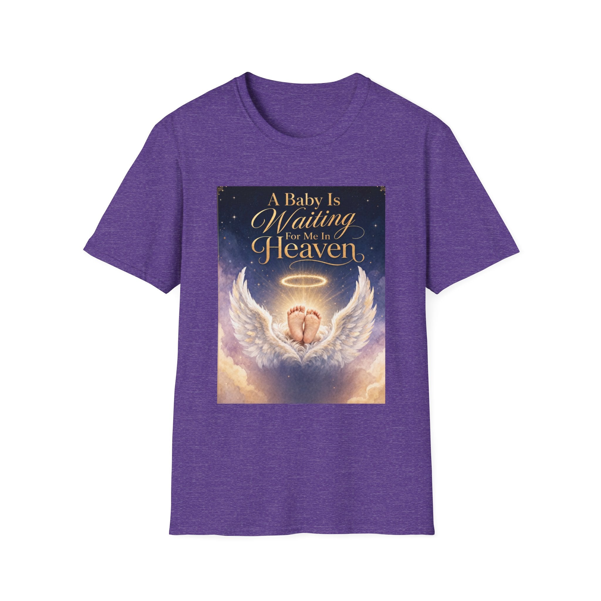 A Baby is Waiting for Me In Heaven Memorial T-Shirt | Memorial Infant Loss Tribute