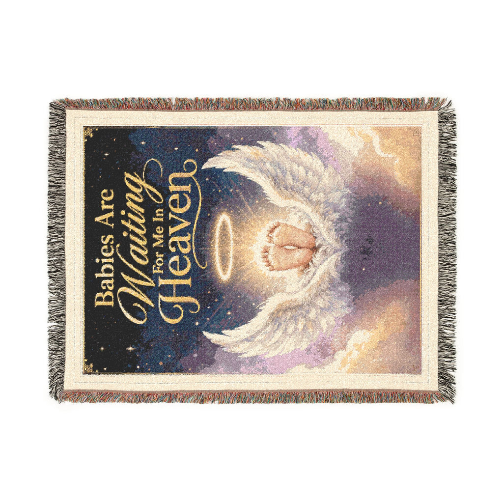 Babies are Waiting for Me in Heaven Memorial Woven Blanket | Religious Inspirational Throw