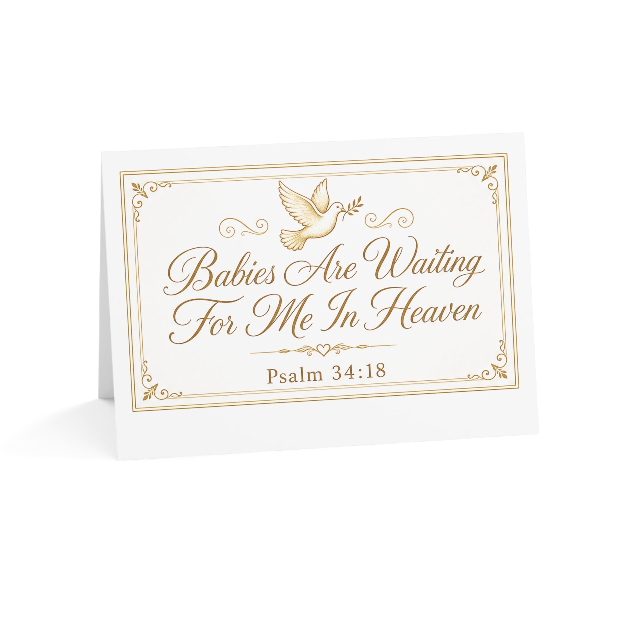 Babies are Waiting for Me in Heaven Condolence Card Set | Greeting Card, Condolence Dove Design