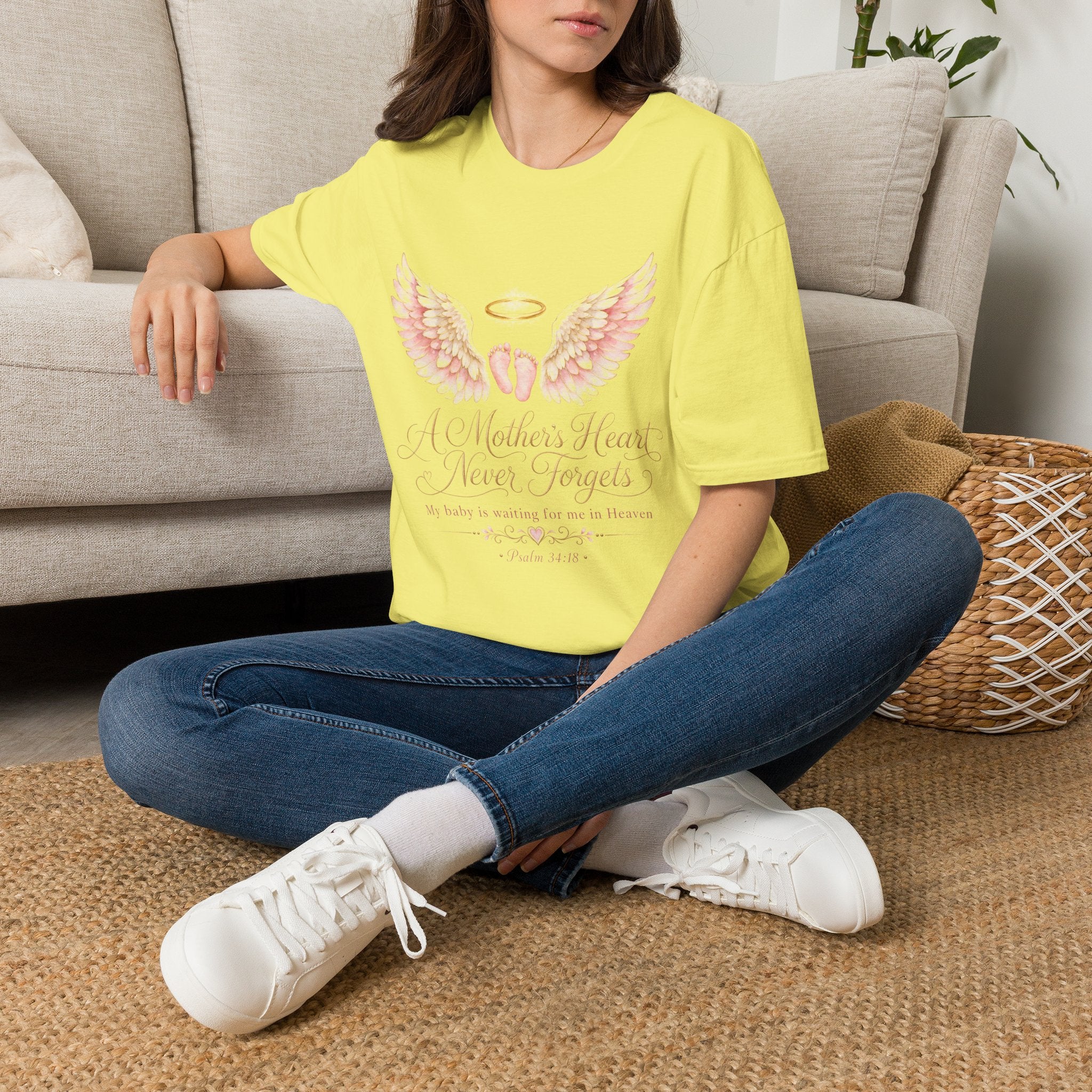 A Mother's Heart Baby Memorial T-Shirt | Memorial Infant Loss Tribute