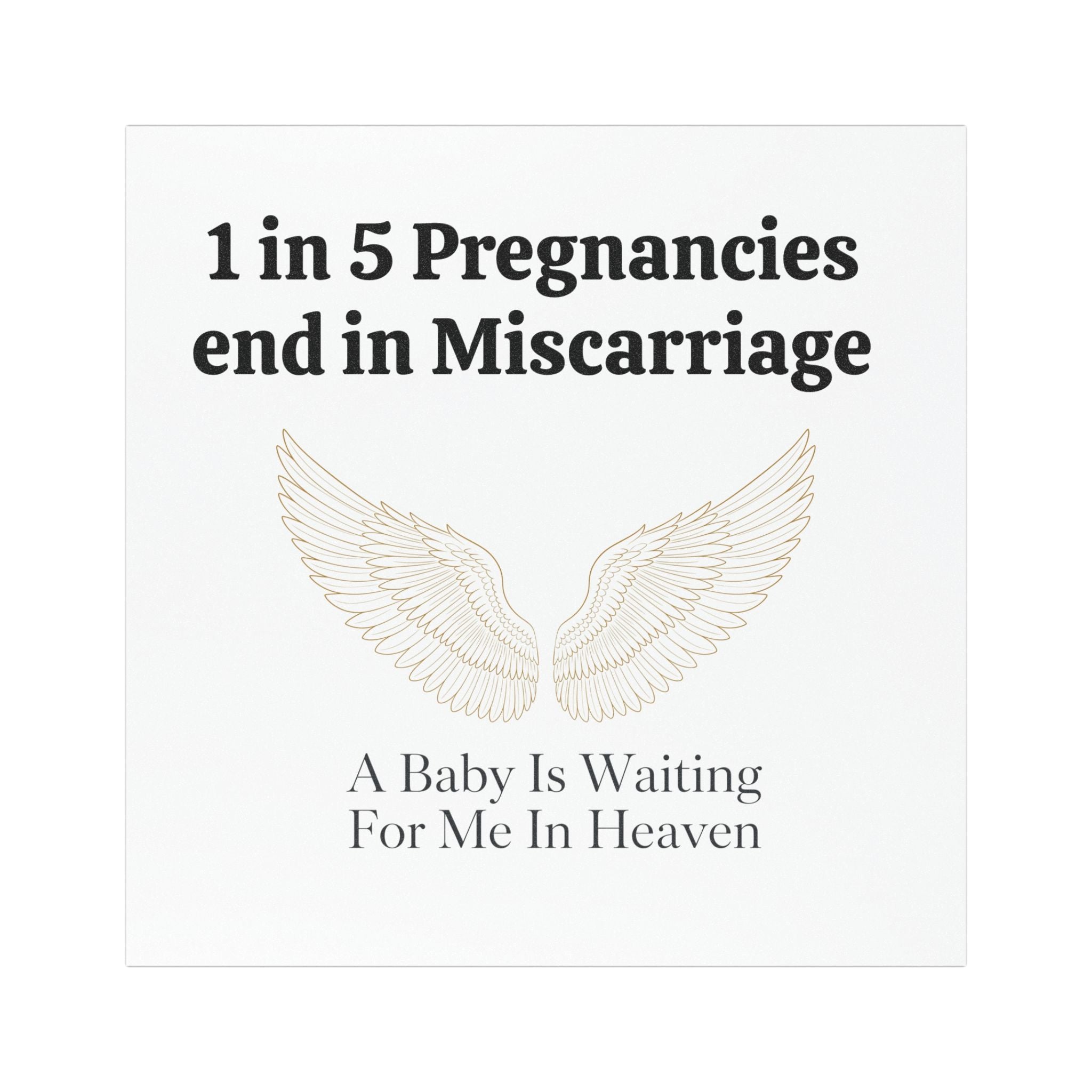 1 in 5 Pregnancies End in Miscarriage Car Magnet | Angel Wings, Remembrance