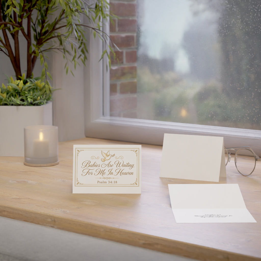 Babies are Waiting for Me in Heaven Condolence Card Set | Greeting Card, Condolence Dove Design