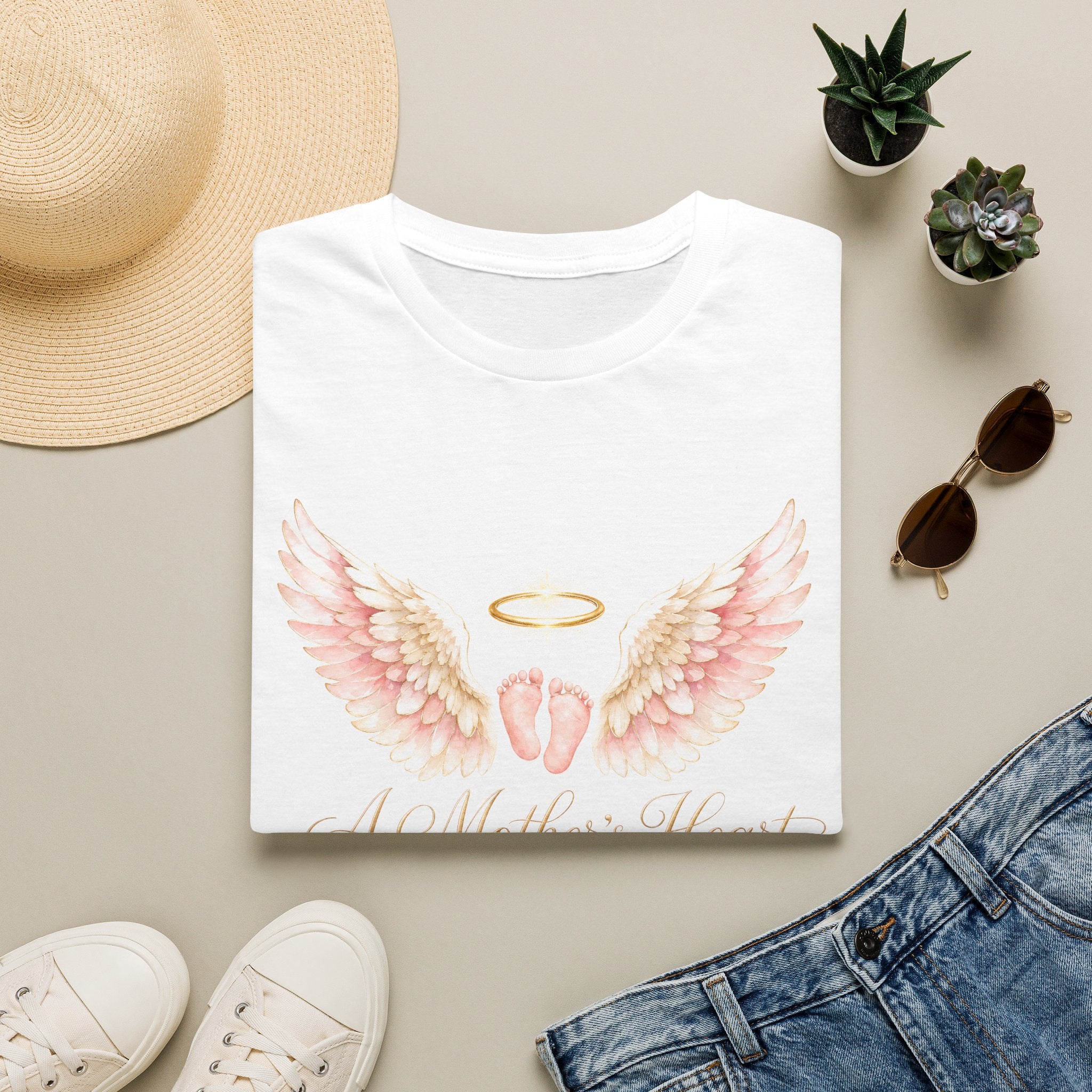 A Mother's Heart Baby Memorial T-Shirt | Memorial Infant Loss Tribute