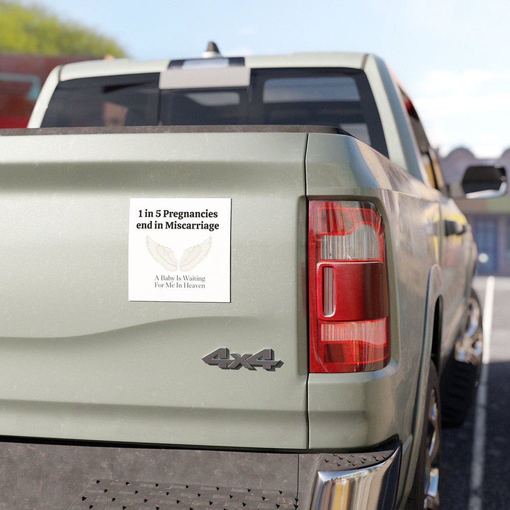 1 in 5 Pregnancies End in Miscarriage Car Magnet | Angel Wings, Remembrance