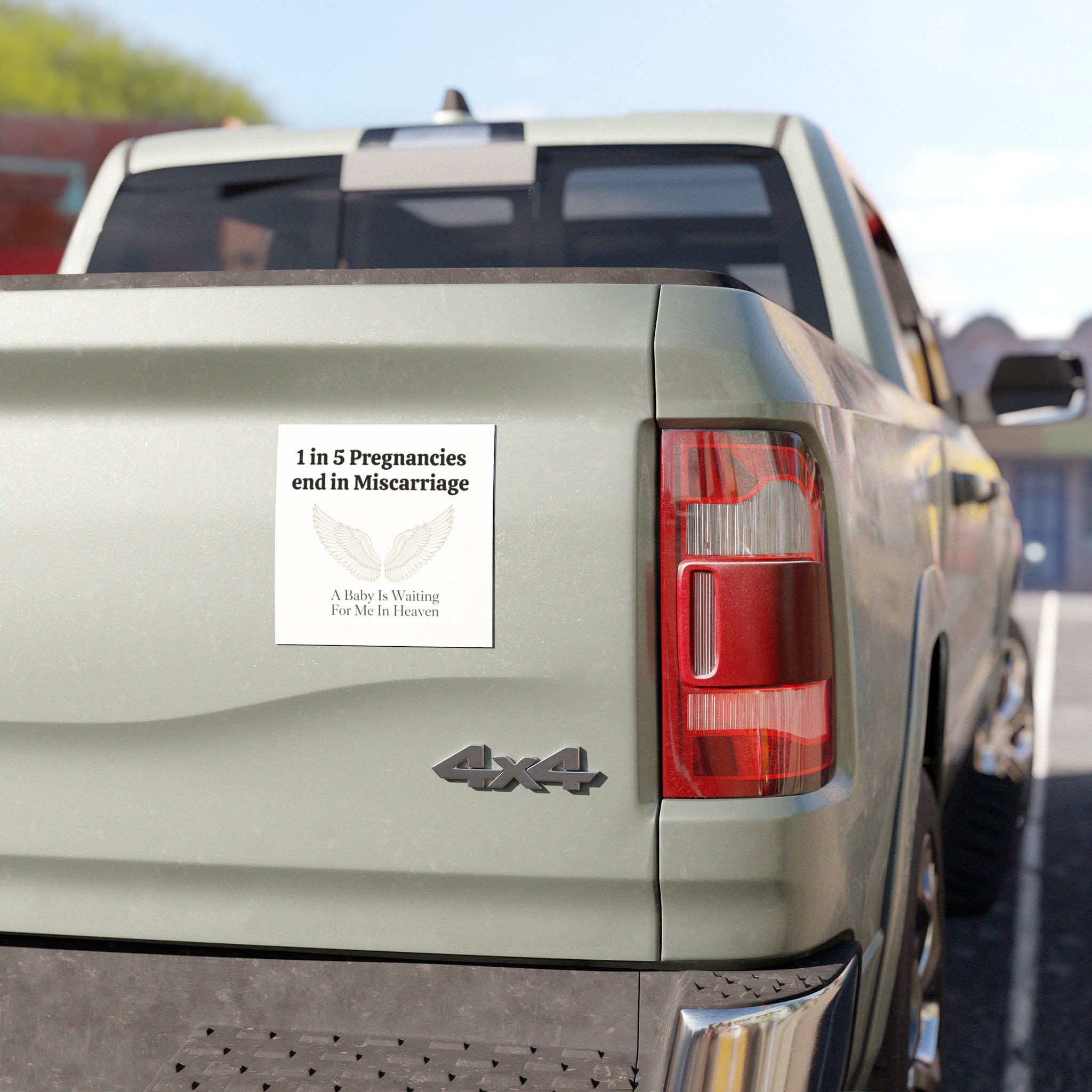 1 in 5 Pregnancies End in Miscarriage Car Magnet | Angel Wings, Remembrance
