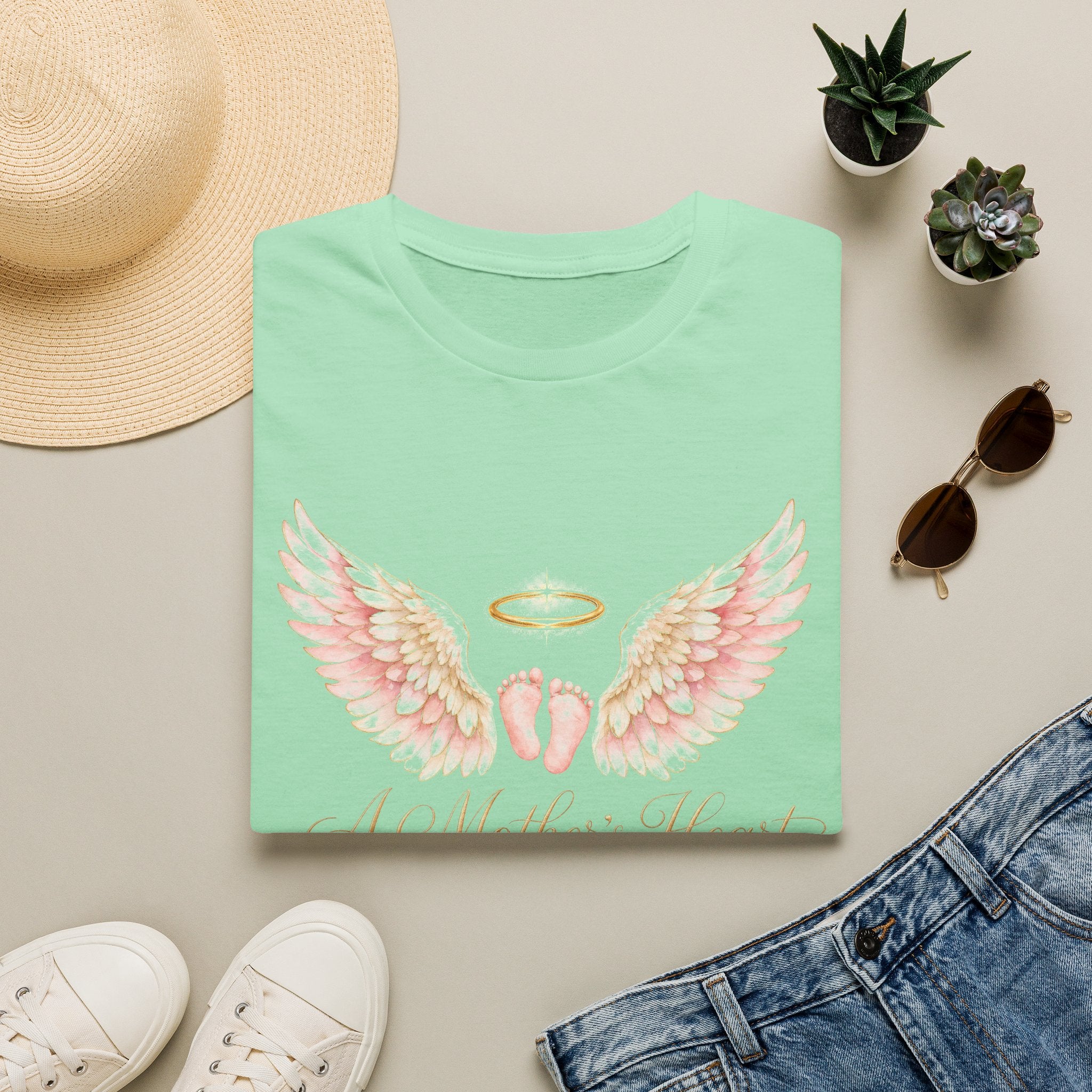 A Mother's Heart Baby Memorial T-Shirt | Memorial Infant Loss Tribute