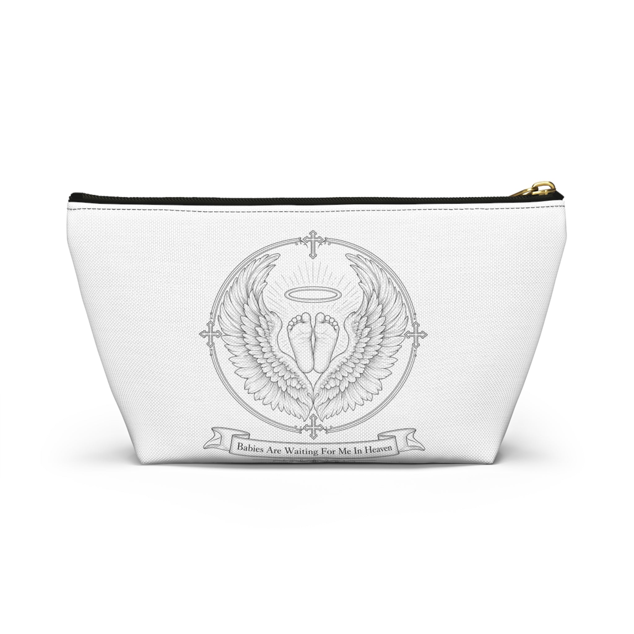 Babies Are Waiting For Me in Heaven accessory pouch | T-bottom zipper bag