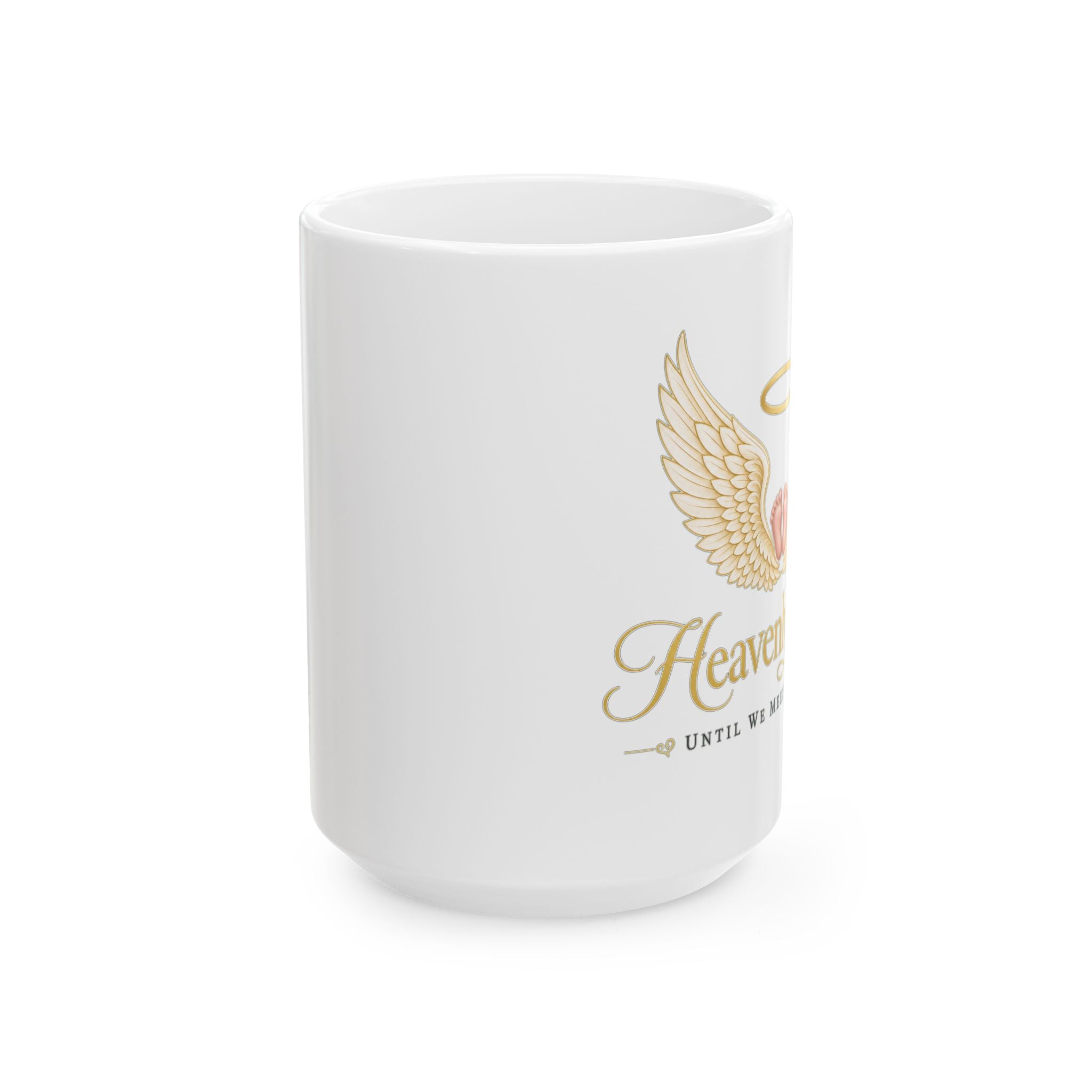 Heavenly Babies mug | Memorial Angel Wings and Halo ceramic mug