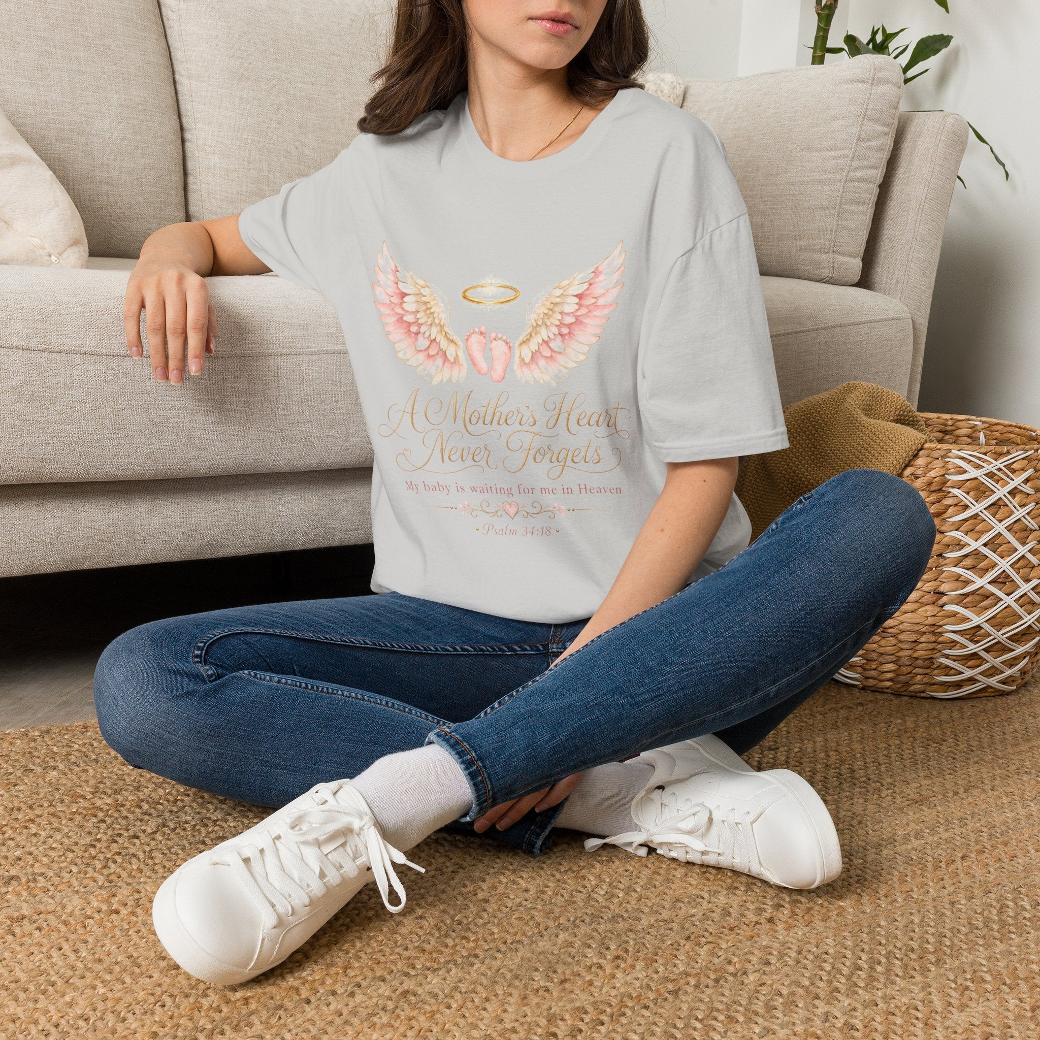 A Mother's Heart Baby Memorial T-Shirt | Memorial Infant Loss Tribute