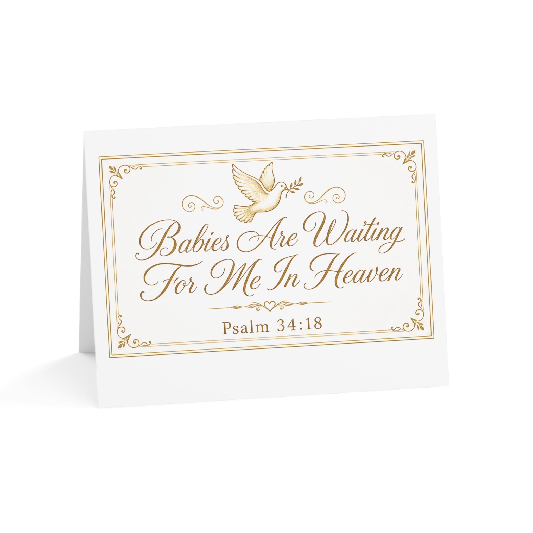 Babies are Waiting for Me in Heaven Condolence Card Set | Greeting Card, Condolence Dove Design