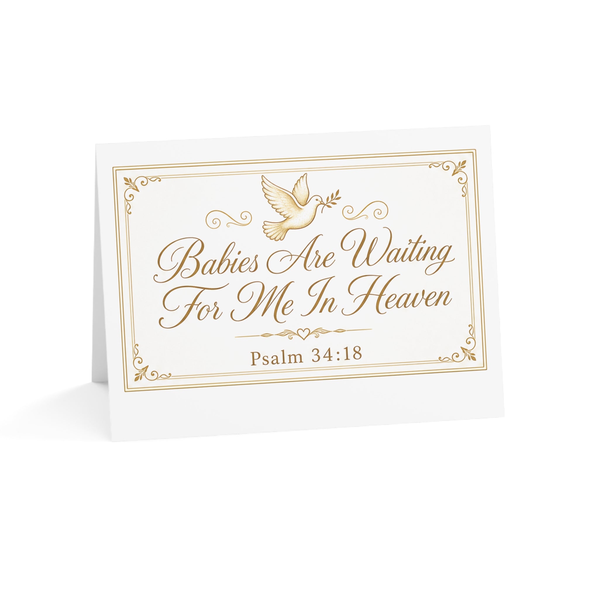 Babies are Waiting for Me in Heaven Condolence Card Set | Greeting Card, Condolence Dove Design