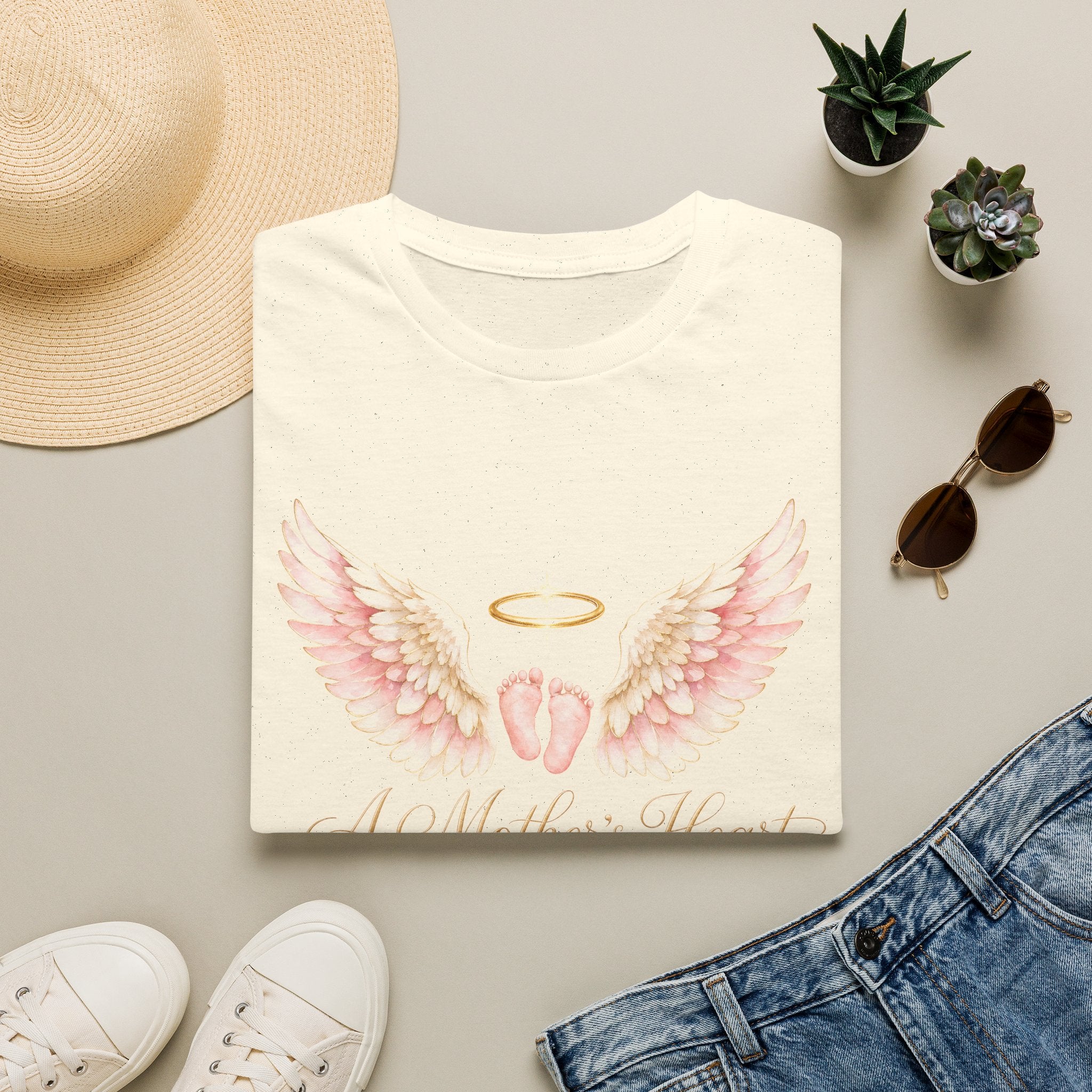 A Mother's Heart Baby Memorial T-Shirt | Memorial Infant Loss Tribute