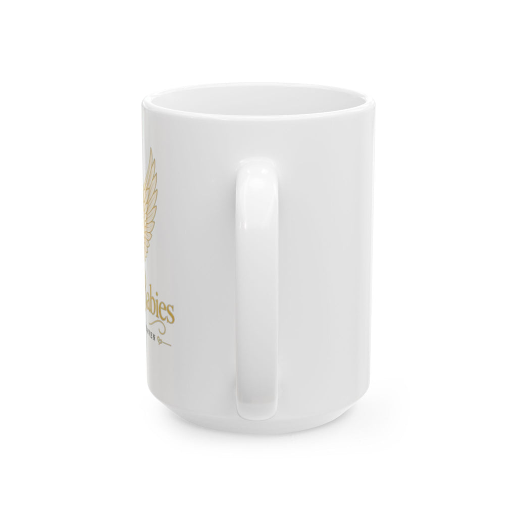 Heavenly Babies mug | Memorial Angel Wings and Halo ceramic mug
