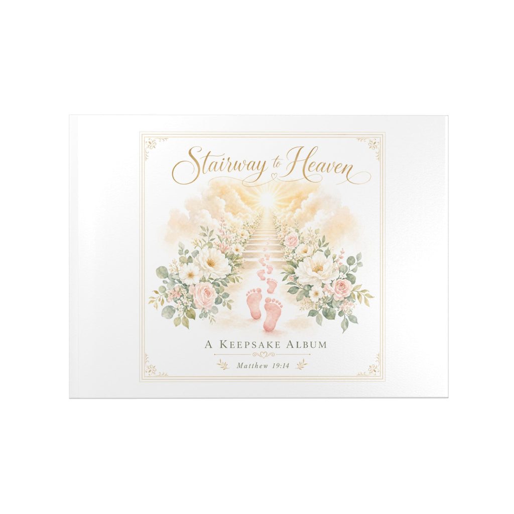 Stairway to Heaven Baby Ultrasound Memorial Hardcover Photo Album | Keepsake Album
