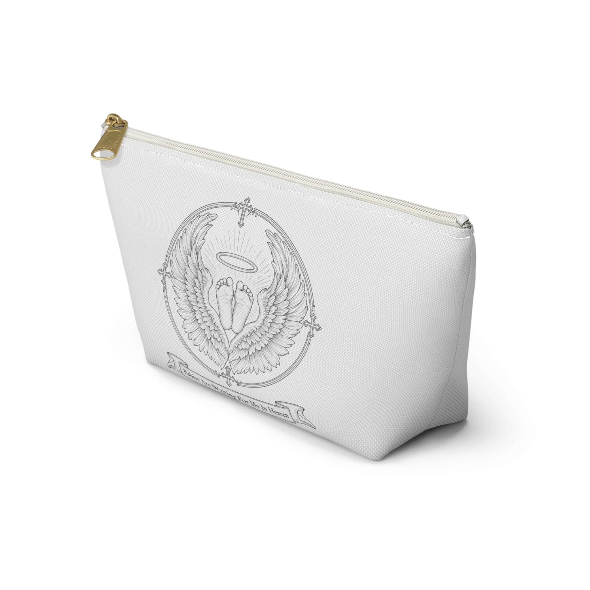 Babies Are Waiting For Me in Heaven accessory pouch | T-bottom zipper bag