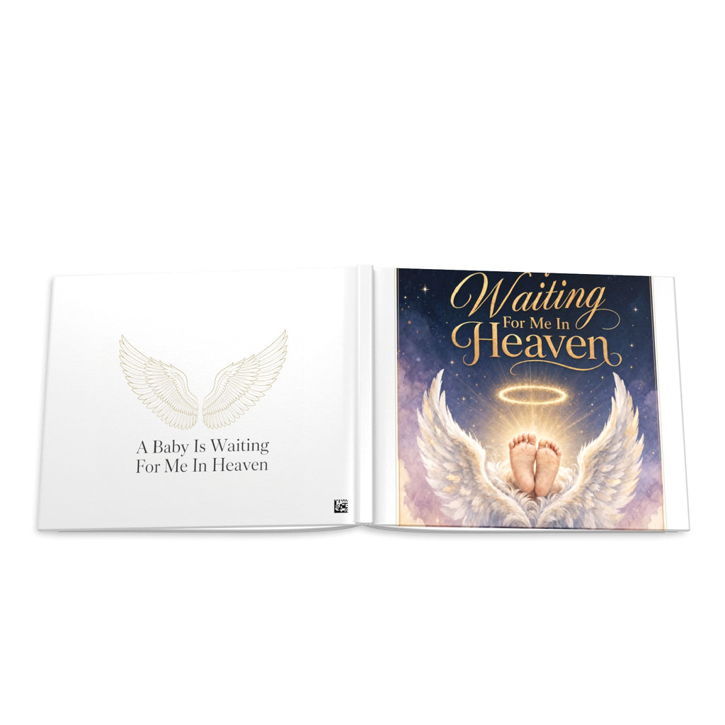 A Baby Is Waiting For Me In Heaven, Ultrasound Memorial Hardcover Photo Album | Keepsake Album
