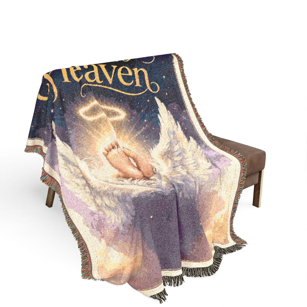 A Baby Is Waiting for Me in Heaven Memorial Woven Blanket | Religious Inspirational Throw