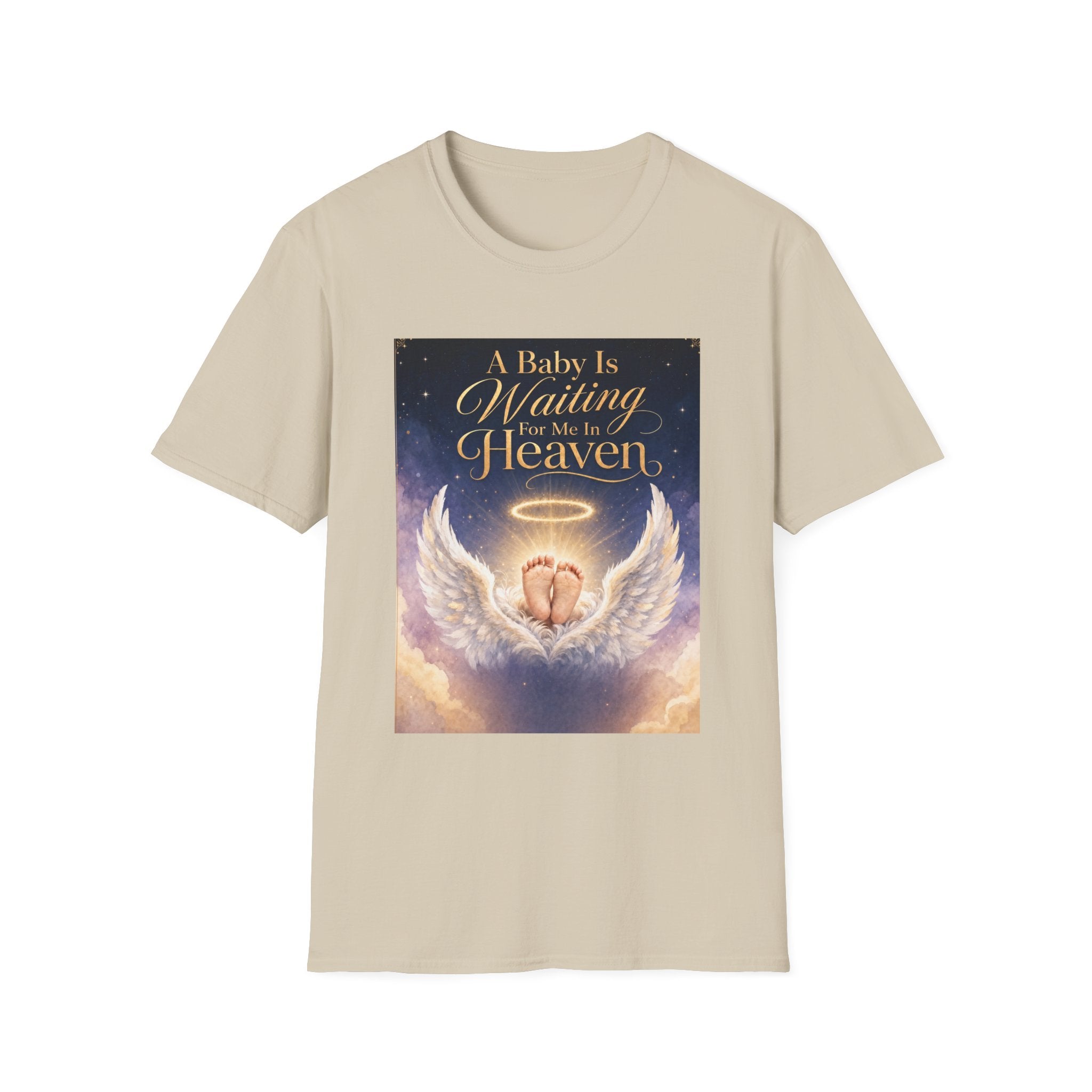 A Baby is Waiting for Me In Heaven Memorial T-Shirt | Memorial Infant Loss Tribute