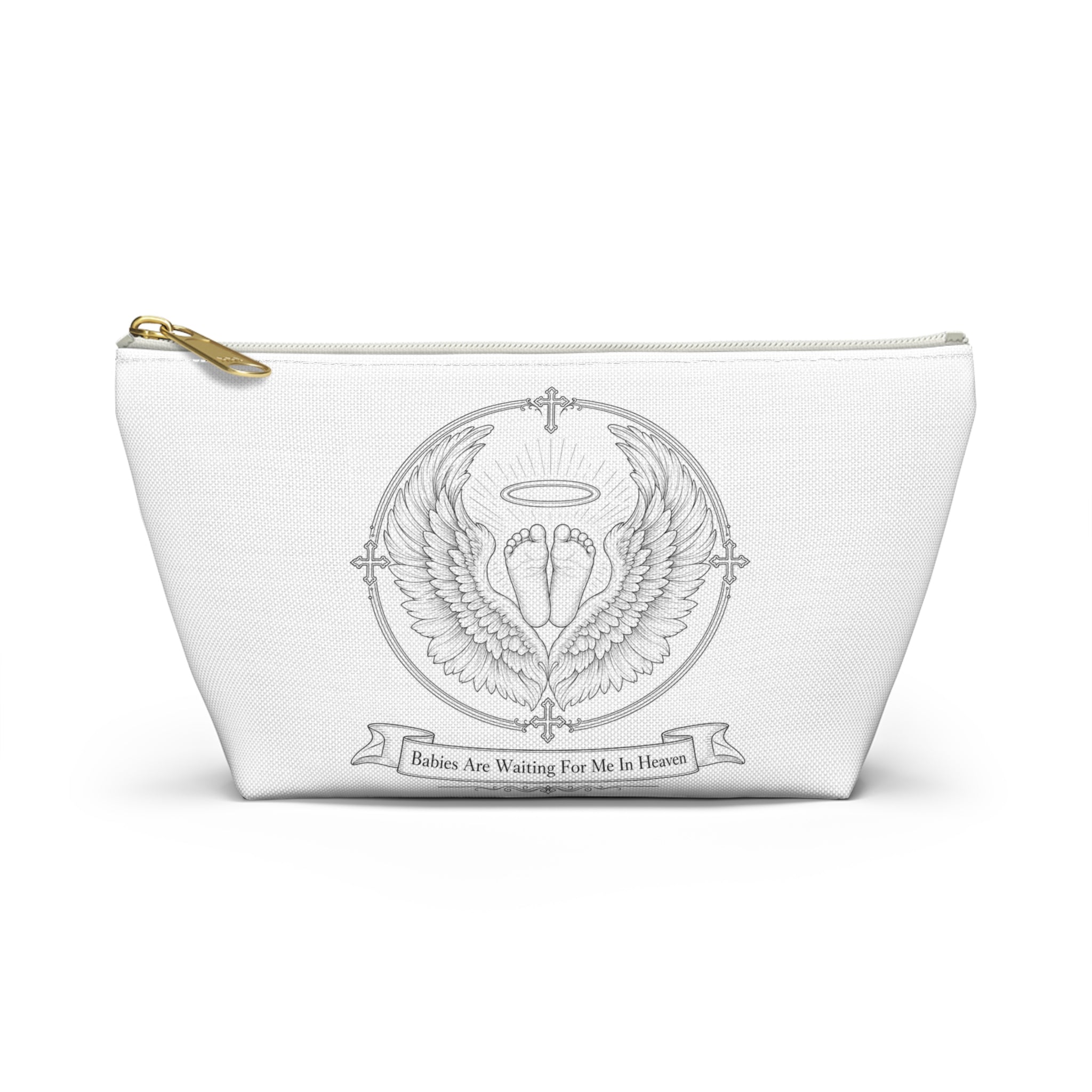 Babies Are Waiting For Me in Heaven accessory pouch | T-bottom zipper bag