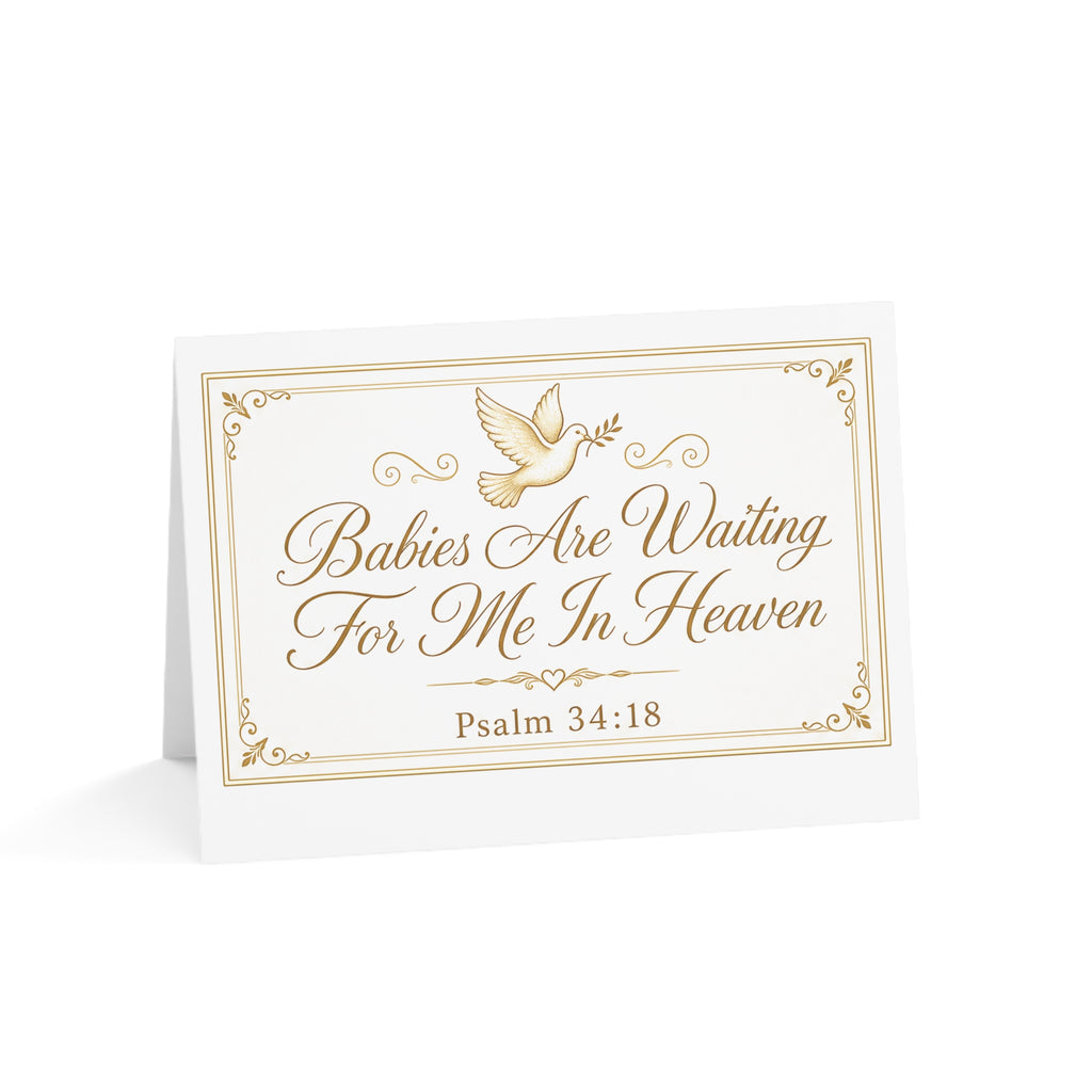 Babies are Waiting for Me in Heaven Condolence Card Set | Greeting Card, Condolence Dove Design