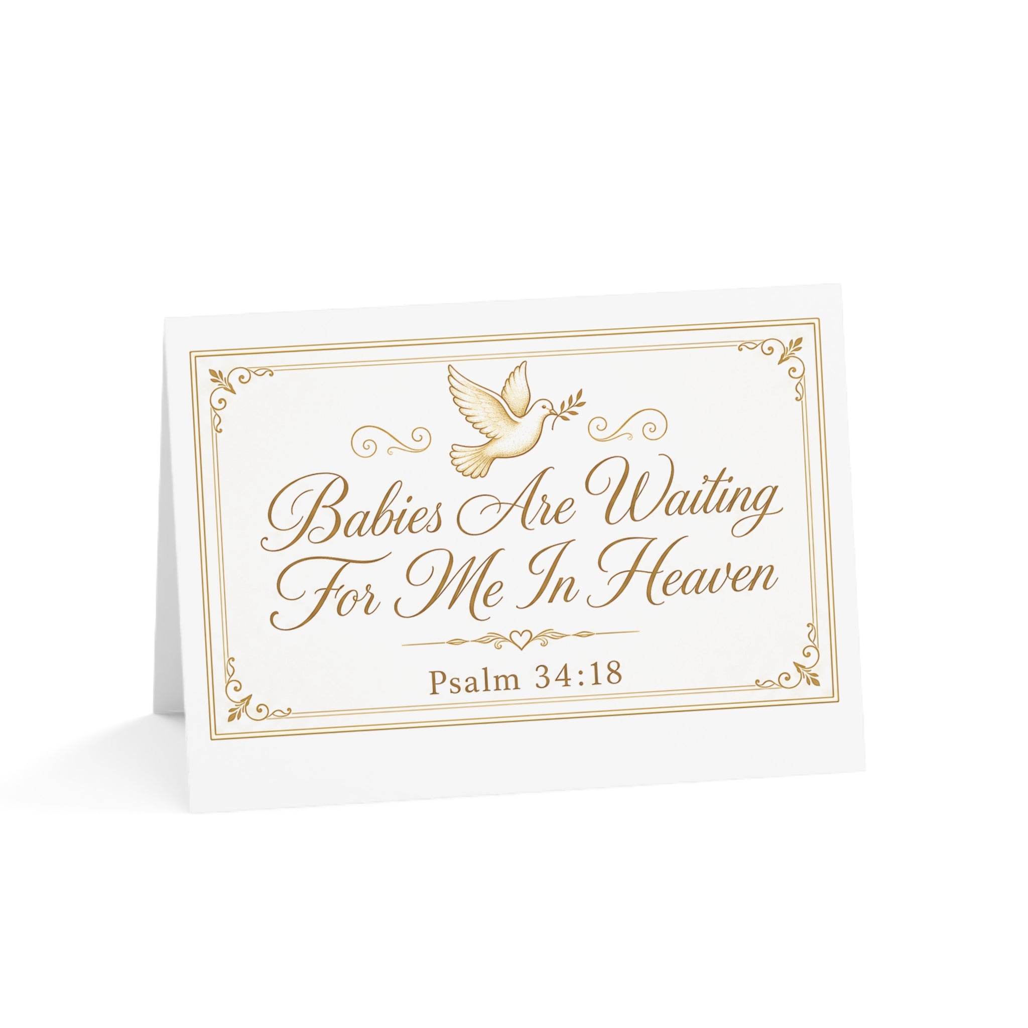 Babies are Waiting for Me in Heaven Condolence Card Set | Greeting Card, Condolence Dove Design
