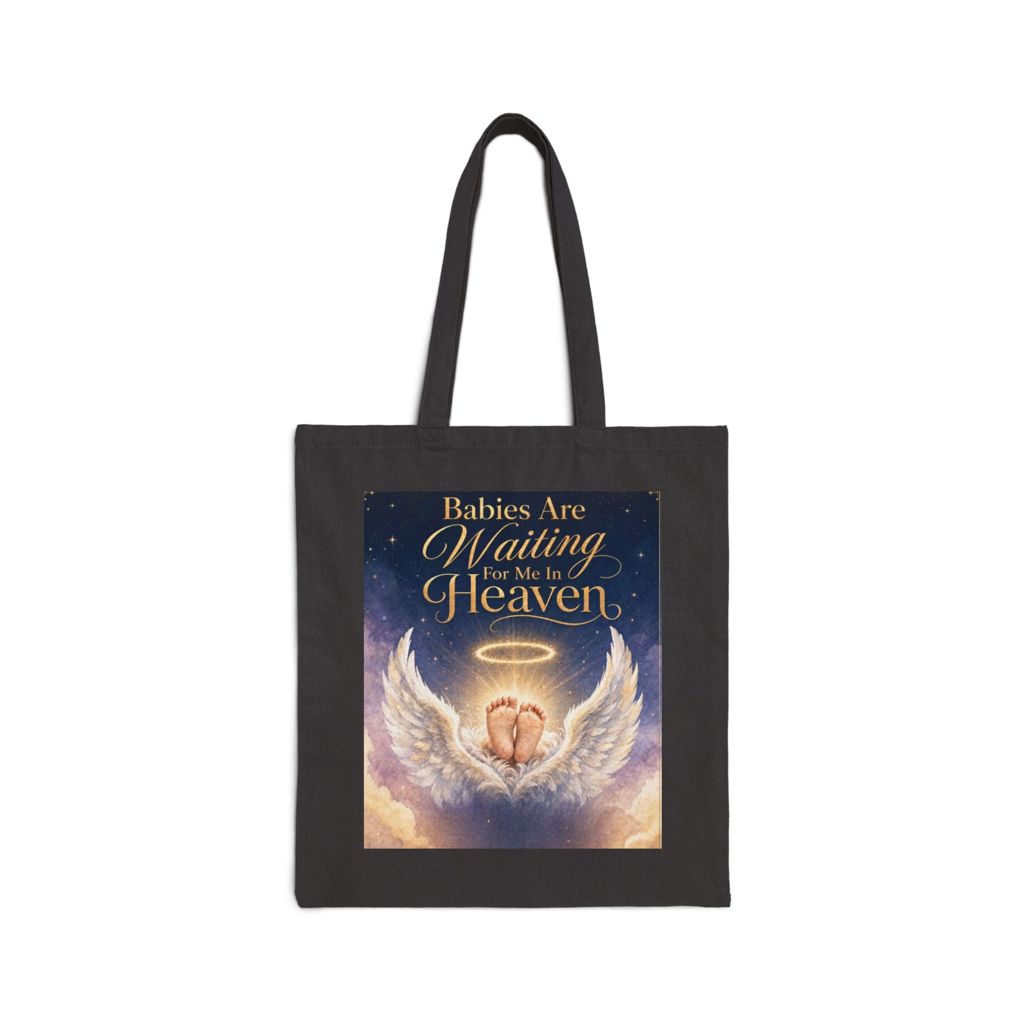 Babies Are Waiting For Me In Heaven Tote Bag | Baby Memorial Canvas Tote