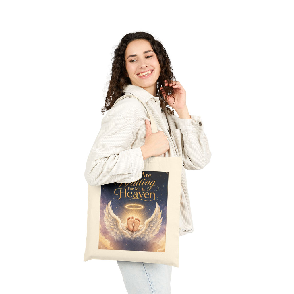 Babies Are Waiting For Me In Heaven Tote Bag | Baby Memorial Canvas Tote