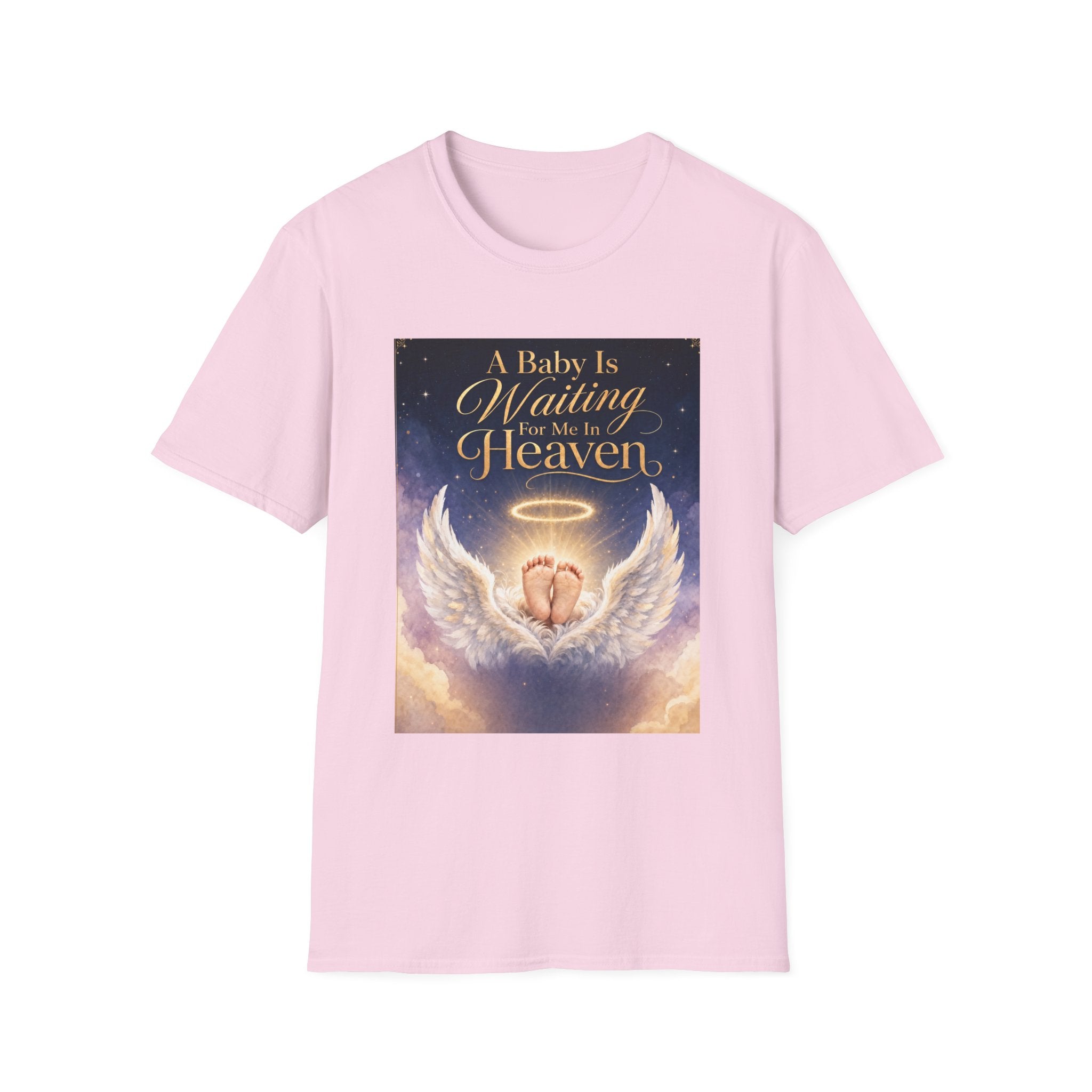 A Baby is Waiting for Me In Heaven Memorial T-Shirt | Memorial Infant Loss Tribute