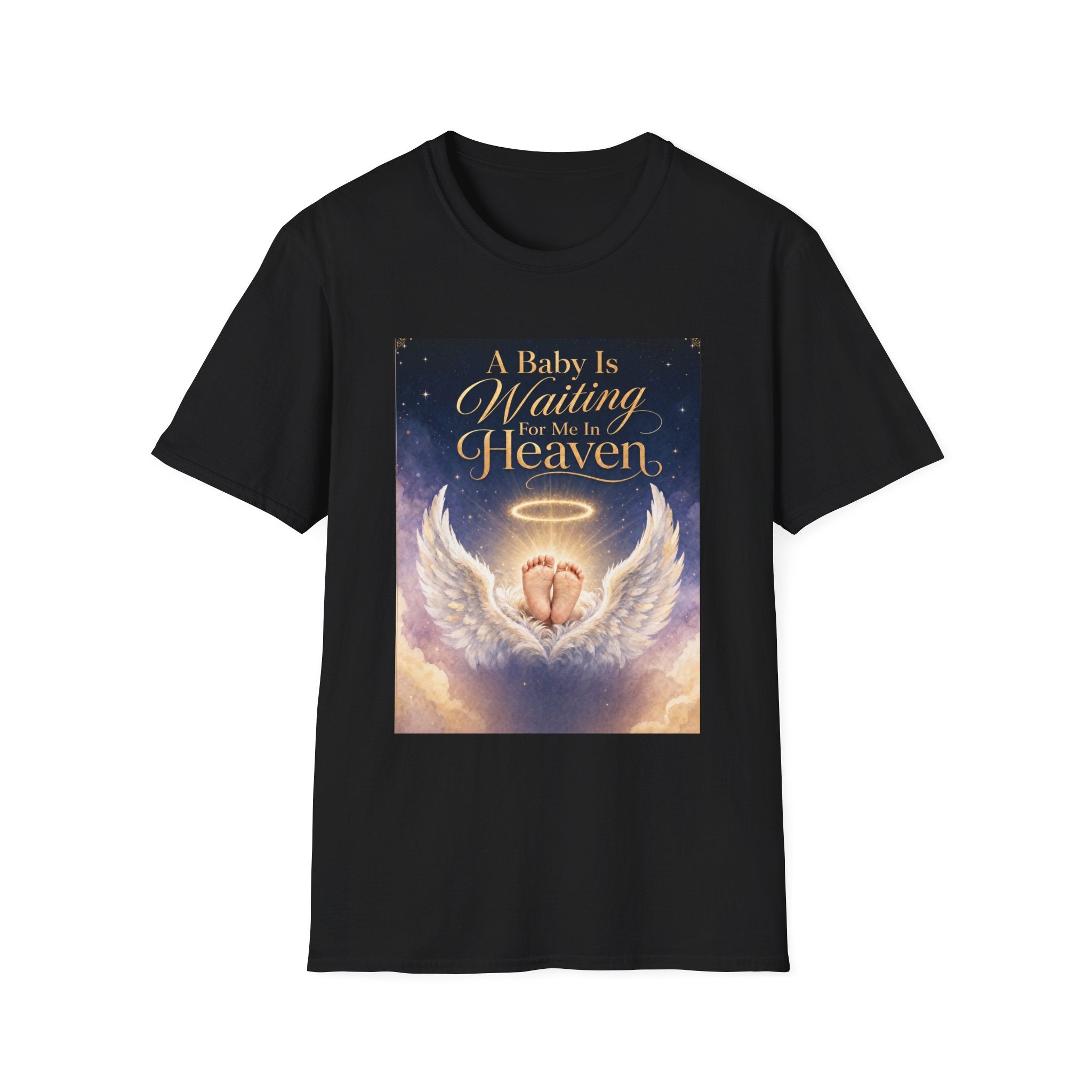A Baby is Waiting for Me In Heaven Memorial T-Shirt | Memorial Infant Loss Tribute