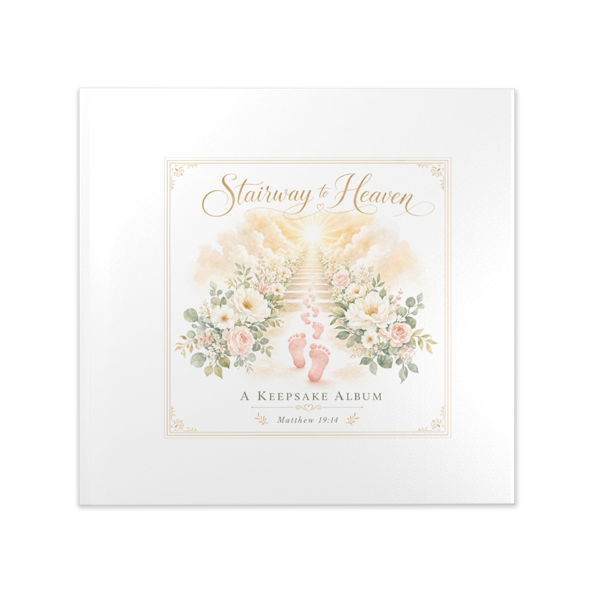 Stairway to Heaven Baby Ultrasound Memorial Hardcover Photo Album | Keepsake Album