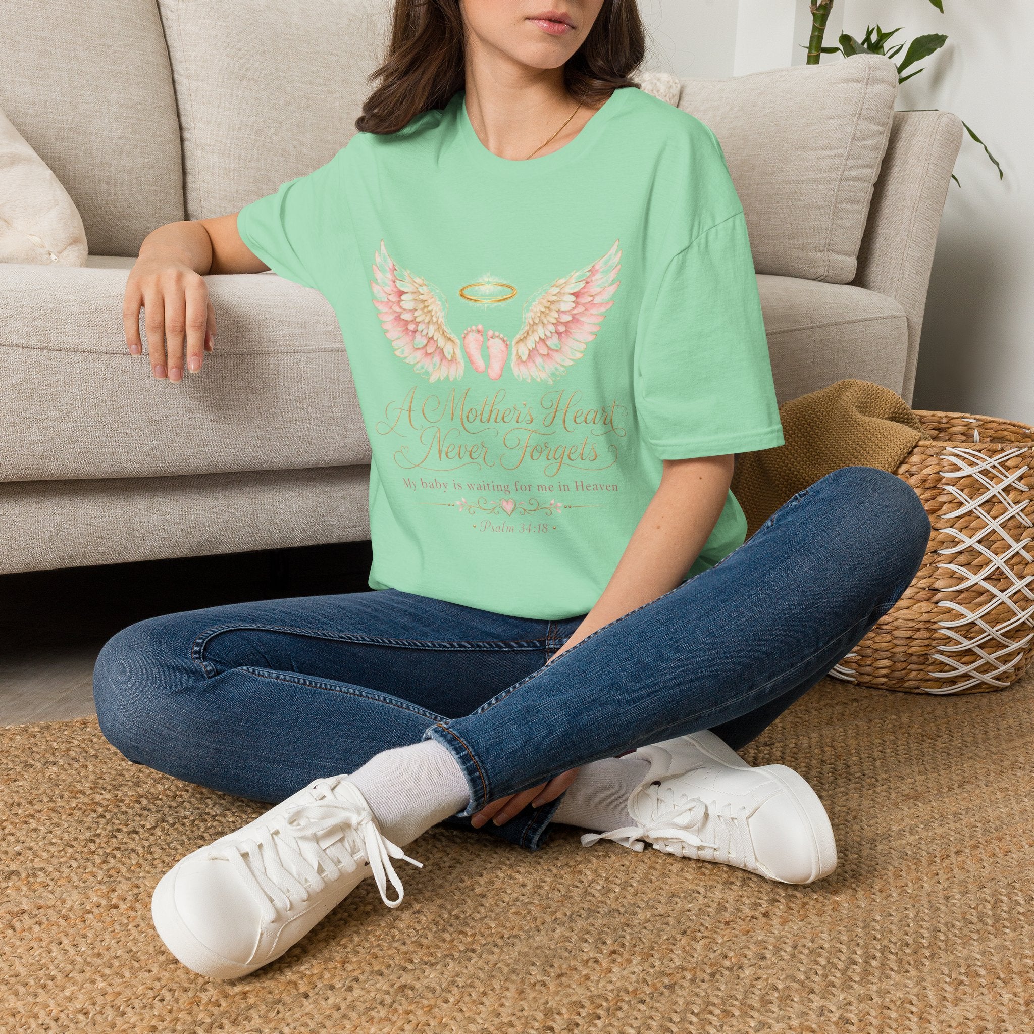 A Mother's Heart Baby Memorial T-Shirt | Memorial Infant Loss Tribute