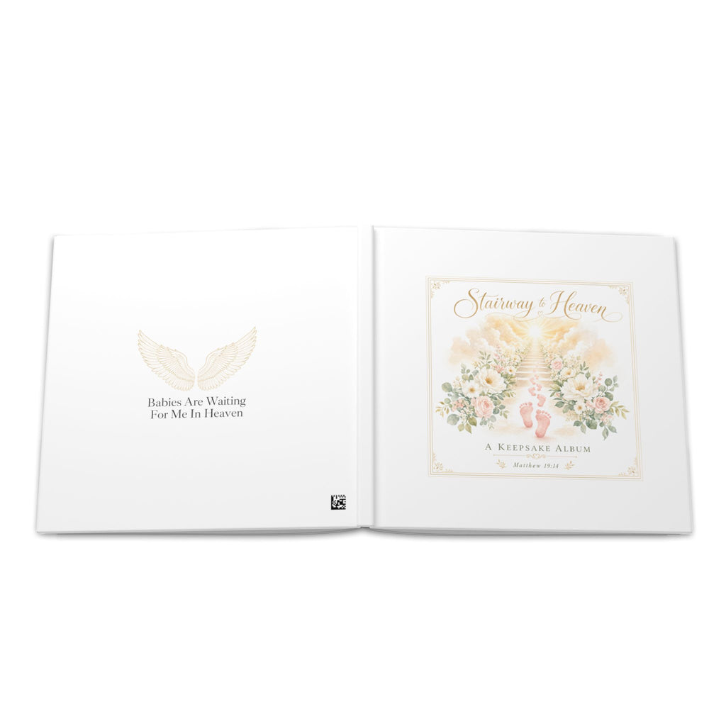 Stairway to Heaven Baby Ultrasound Memorial Hardcover Photo Album | Keepsake Album