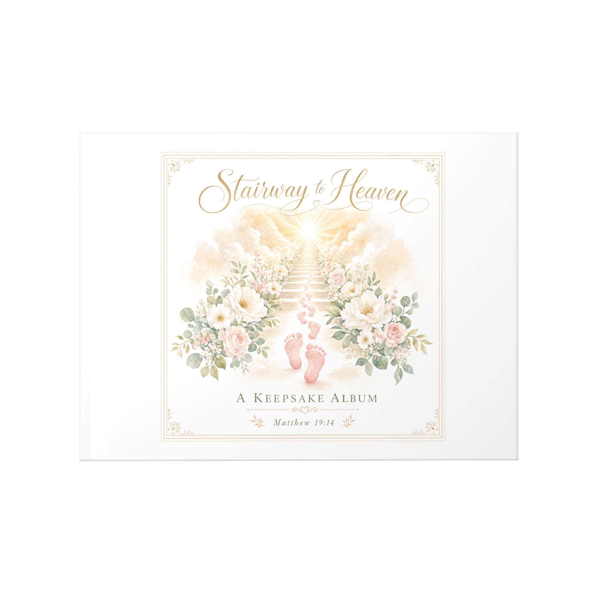 Stairway to Heaven Baby Ultrasound Memorial Hardcover Photo Album | Keepsake Album