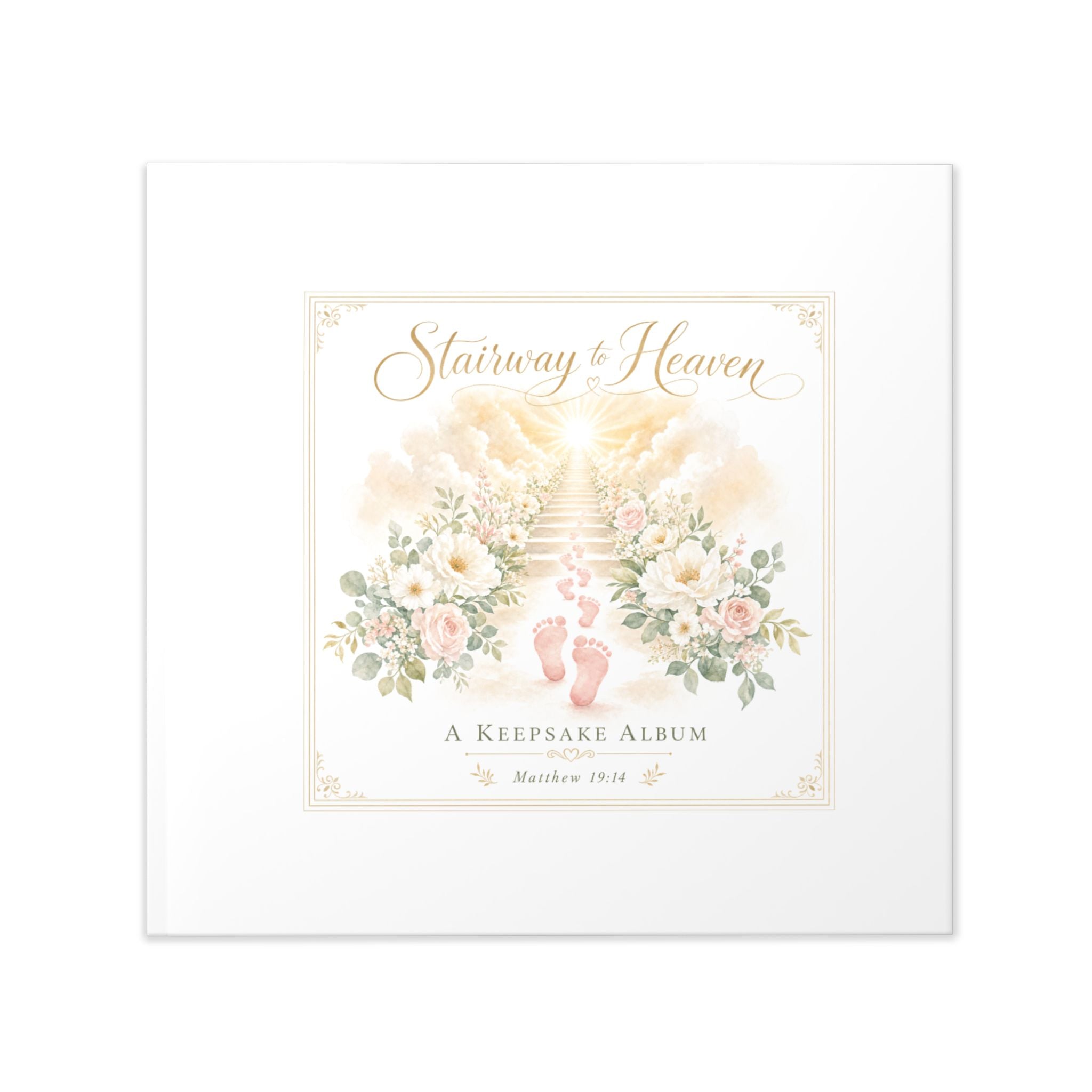 Stairway to Heaven Baby Ultrasound Memorial Hardcover Photo Album | Keepsake Album