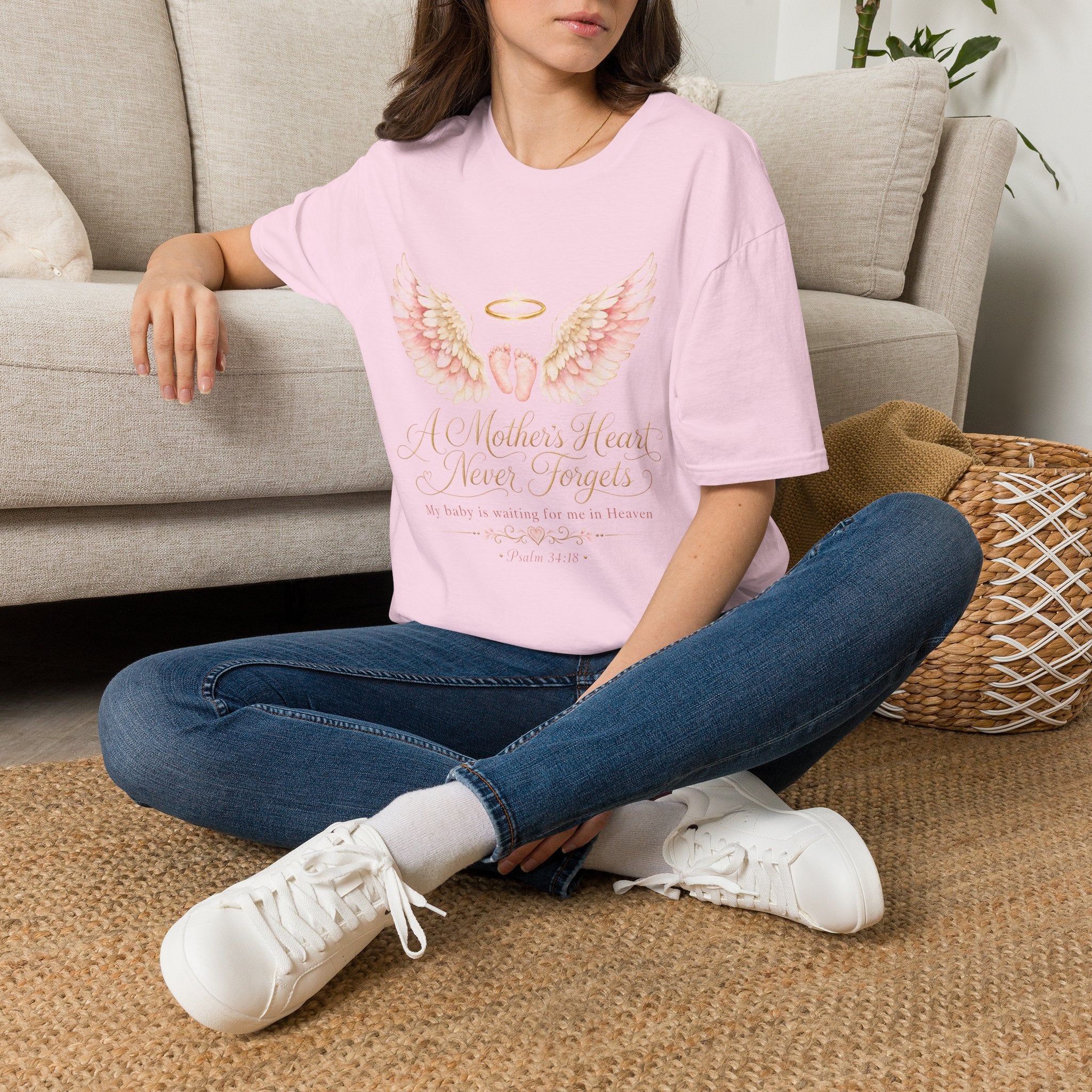 A Mother's Heart Baby Memorial T-Shirt | Memorial Infant Loss Tribute