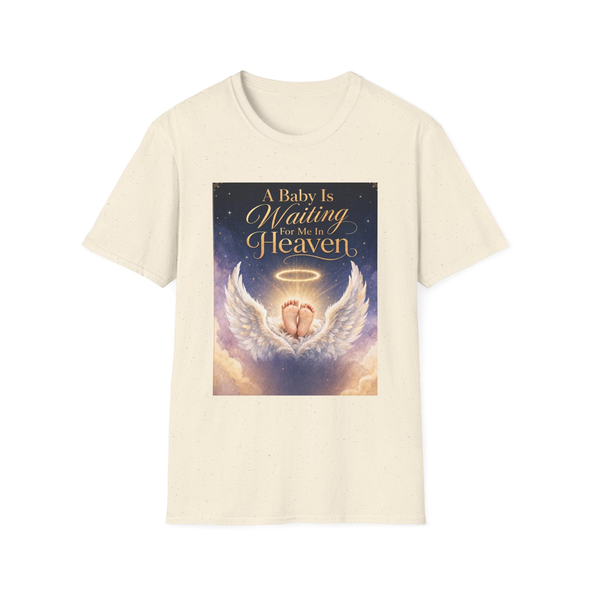 A Baby is Waiting for Me In Heaven Memorial T-Shirt | Memorial Infant Loss Tribute
