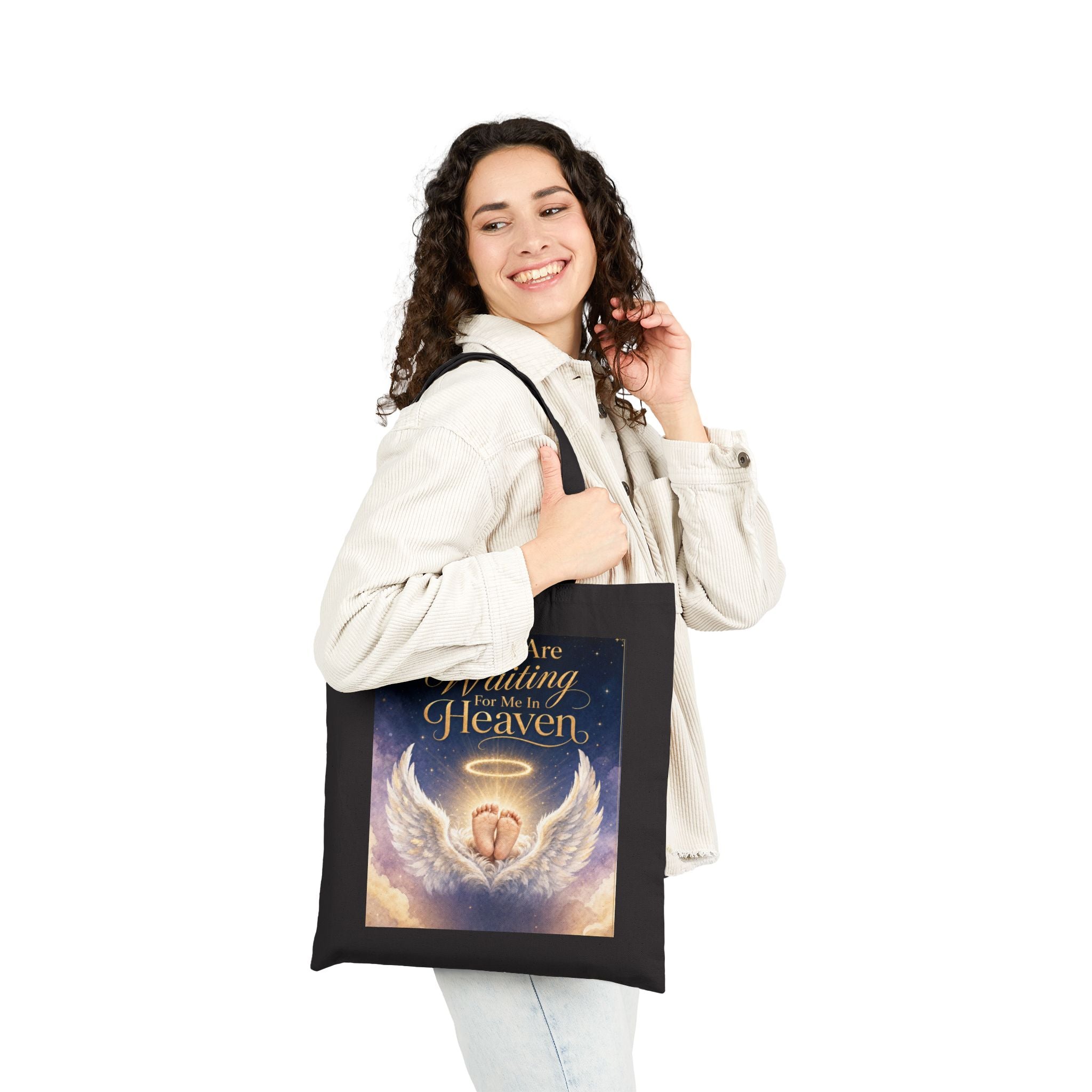 Babies Are Waiting For Me In Heaven Tote Bag | Baby Memorial Canvas Tote