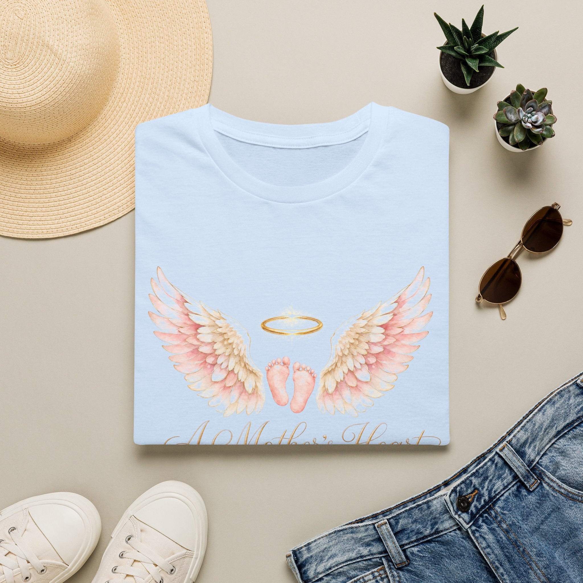 A Mother's Heart Baby Memorial T-Shirt | Memorial Infant Loss Tribute