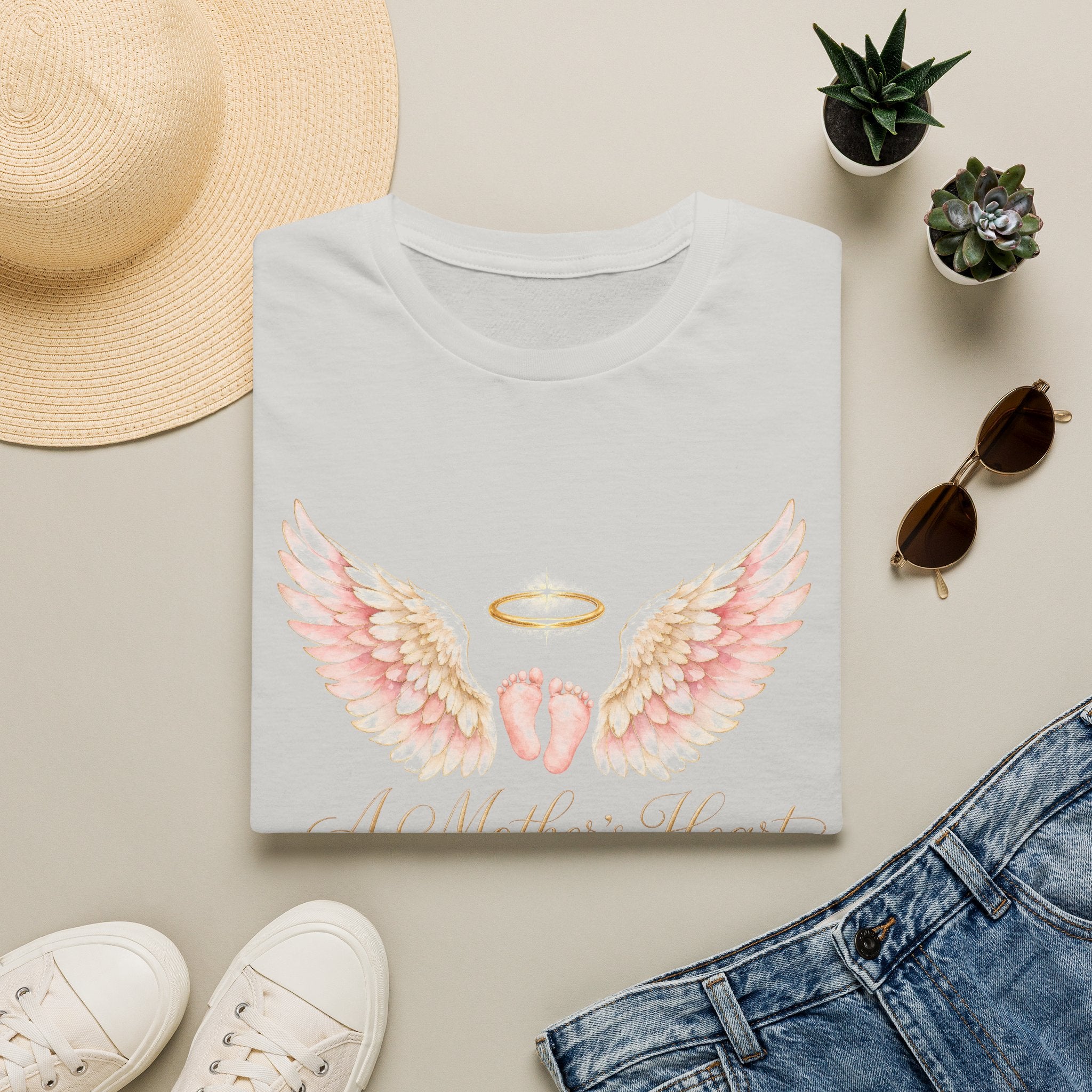 A Mother's Heart Baby Memorial T-Shirt | Memorial Infant Loss Tribute