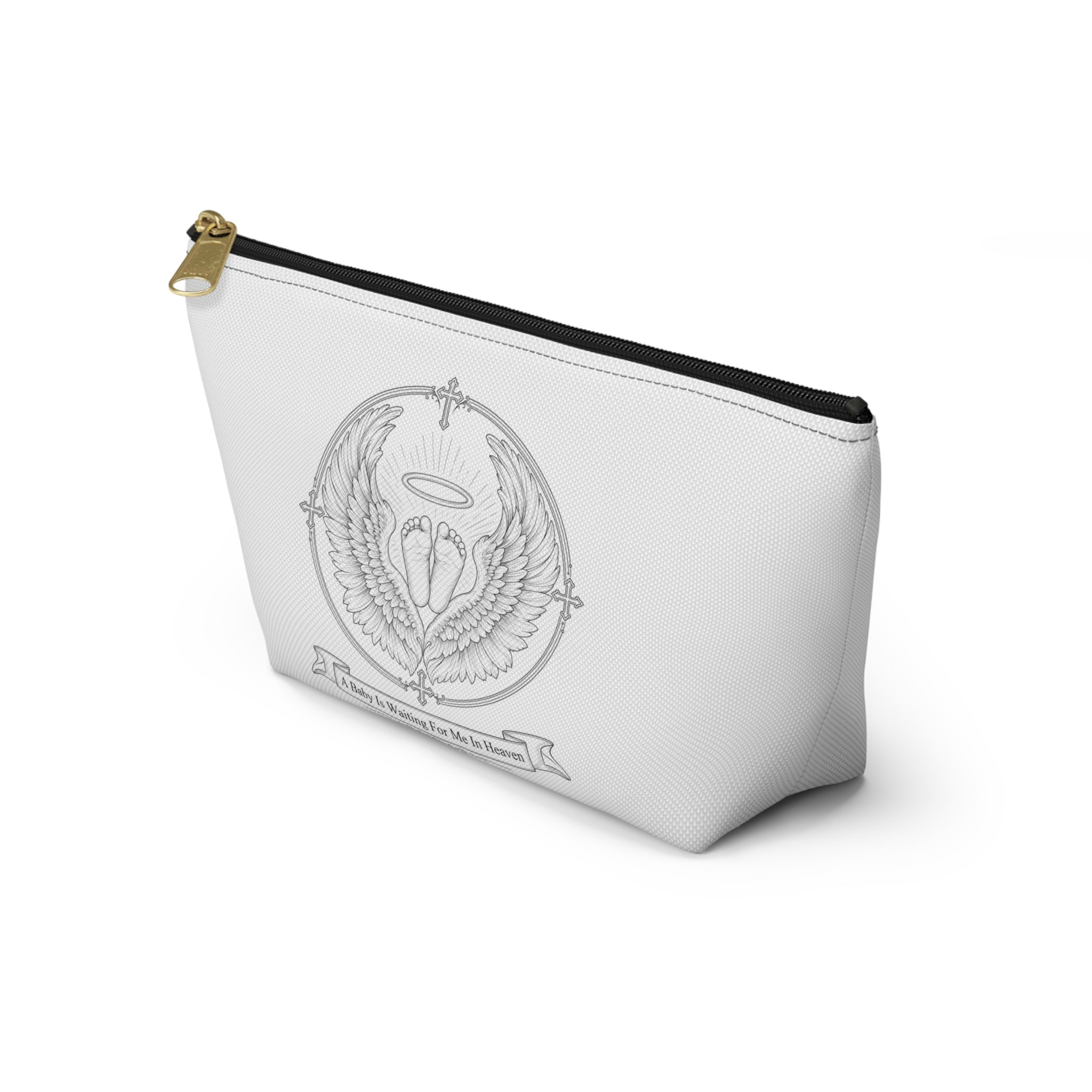 A Baby Is Waiting For Me in Heaven accessory pouch | T-bottom zipper bag