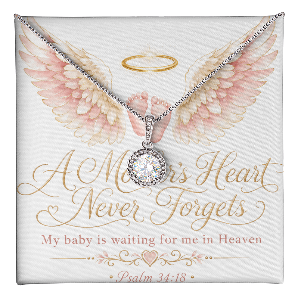 A Mother's Heart Never Forgets. My Baby Is Waiting for Me in Heaven. Eternal Hope Necklace.