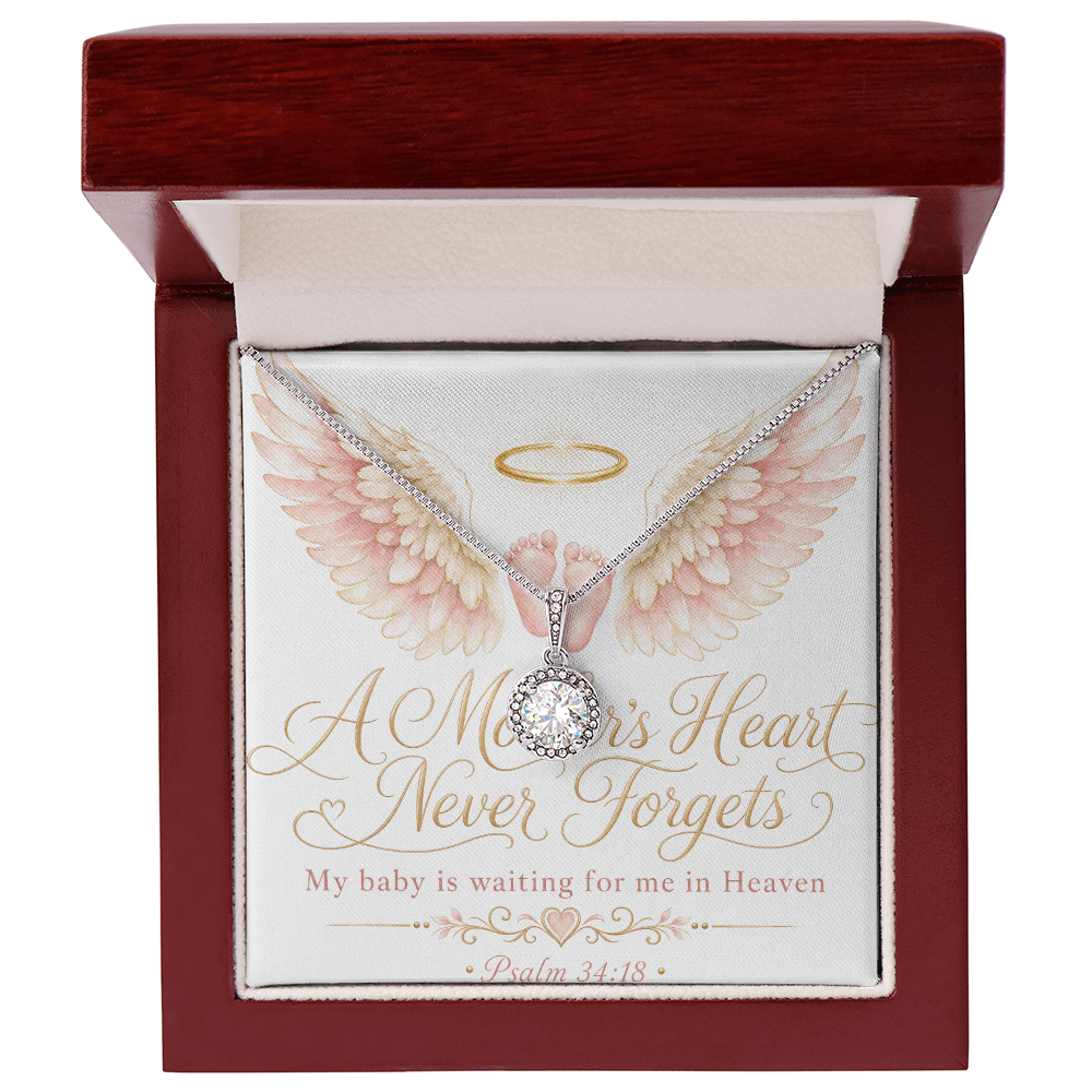 A Mother's Heart Never Forgets. My Baby Is Waiting for Me in Heaven. Eternal Hope Necklace.