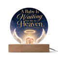 A Baby is Waiting for Me in Heaven Circle Acrylic Plaque
