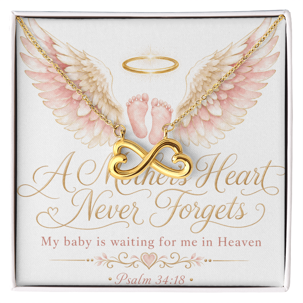 A Mother's Heart Never Forgets. A Baby is Waiting for Me in Heaven. Endless Love Necklace