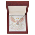 A Mother's Heart Never Forgets. A Baby is Waiting for Me in Heaven. Baby Feet Heart Necklace